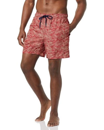 Amazon Essentials 7" Quick-dry Swimming Trunks - Red