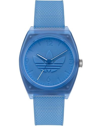 adidas 's Analogue Quarz Watch With Plastic Strap Aost22031 - Blue