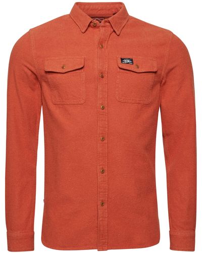 Superdry Vintage TRAILSMAN Flannel Businesshemd, - Orange