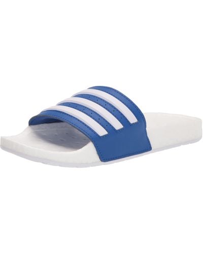 adidas Adilette Boost Slides Sandal - Blue