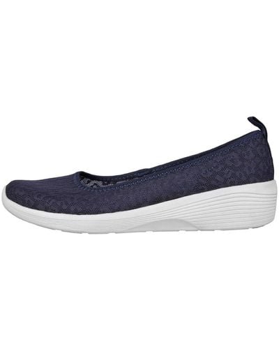 Skechers Arya, Zapatos Planos Mary Jane Mujer, Navy, 41 EU - Azul