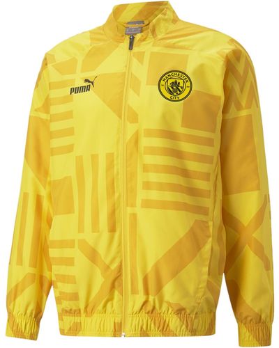 PUMA S Chester City F.c. Prematch Football Jacket Spectra Yellow-black M