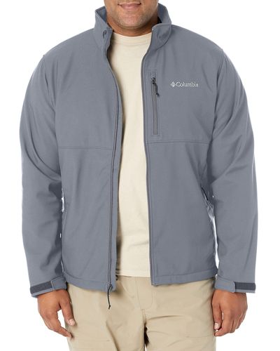 Columbia Ascender Softshell Front-zip Jacket Shell - Blue