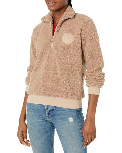 Emporio Armani Sweater Fuzzy Fleece Sweatshirt - Braun