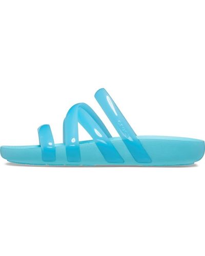 Crocs™ Splash Glossy Strappy Sandal Neptune Size 9 Uk - Blue