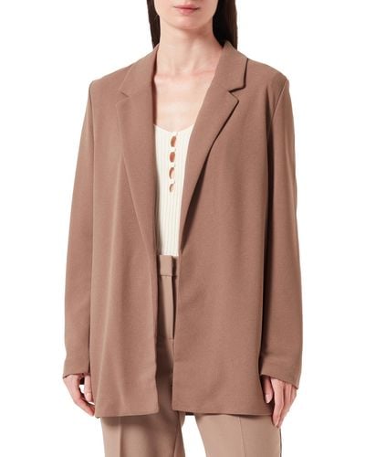 Vero Moda Bestseller A/s Vmlivamaria Ls Long Blazer Noos - Brown