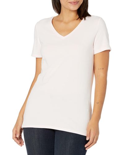 Amazon Essentials Camiseta Ajustada sin gas Mujer - Blanco