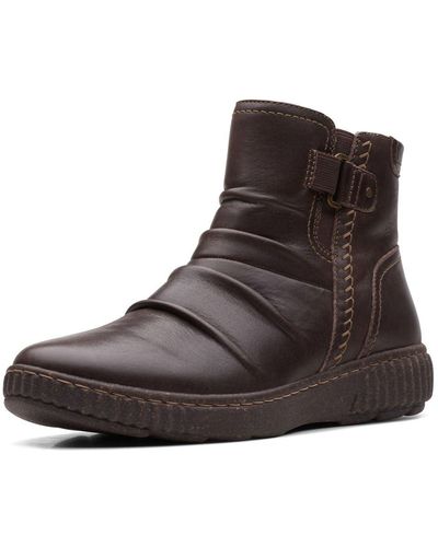 Clarks Caroline Orchid Ankle Boots - Brown