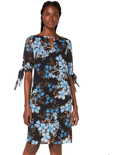 TRUTH & FABLE Amazon-Marke: Chiffon-Kleid mit A-Linie - Blau