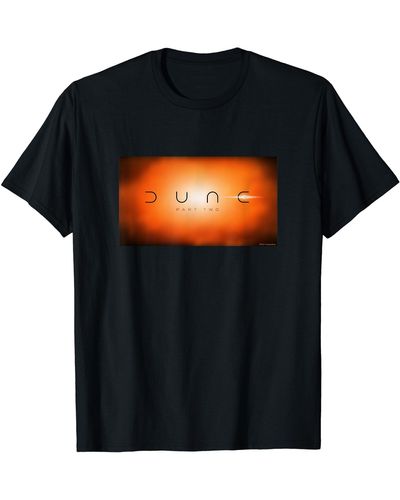Dune Part Two Epic Classic Logo Big Red Eclipse Chest Poster T-shirt - Black