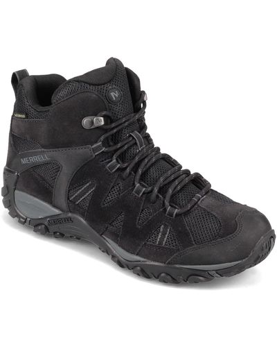 Merrell , Deverta 2 Mid Waterproof Hiking Shoe Black Gray 9.5 M - Schwarz