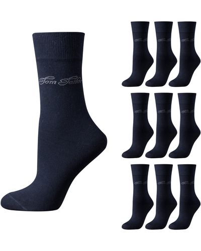 Tom Tailor 9er Pack Basic Socks 9703 545 dark navy Doppelpack Strümpfe Socken - Blau