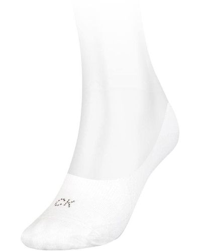 Calvin Klein Crystal Logo Liner Socks 1 Pack Footie - White