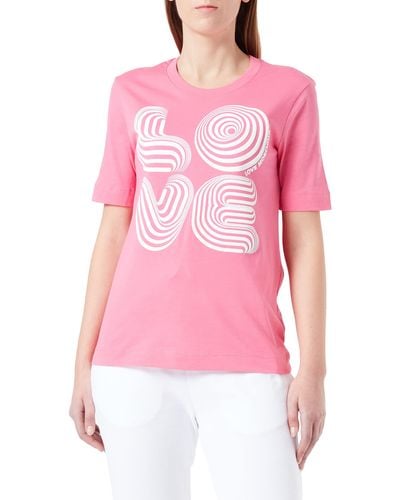 Love Moschino T- Shirt à ches Courtes - Rose