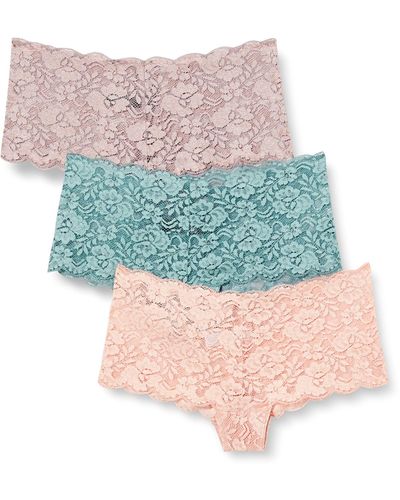 Iris & Lilly Lace Cheeky Hipster Knickers - Multicolour