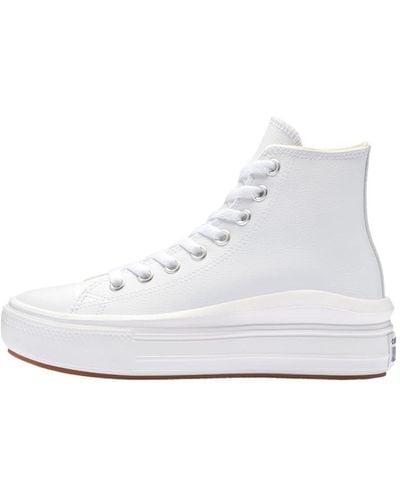 Converse Chuck Taylor All Star Move Platform Foundational Leather - Wit