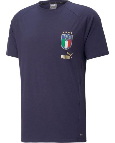 PUMA FIGC Italia Casual T-Shirt - Blau