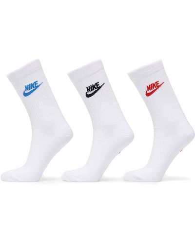 Nike 12 paires de chaussettes de sport – Blanc/noir/multicolore – Sportswear Everyday Essential Crew Chaussettes 34/38/42/46/50 –