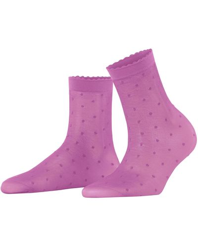 FALKE Dot 15 Den W So Sheer Patterned 1 Pair Socks - Purple