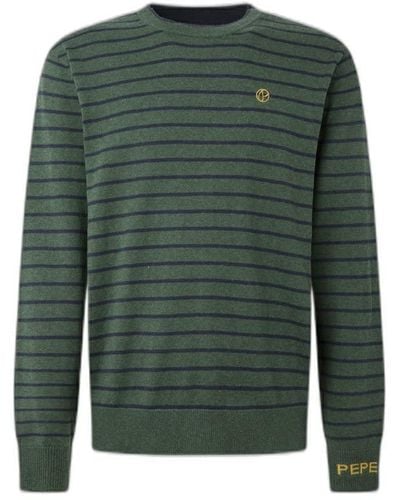 Pepe Jeans Andre Stripes Long Sleeves Knits - Green