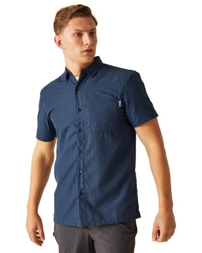Regatta Mindano Viii Short Sleeve Shirt - Blue
