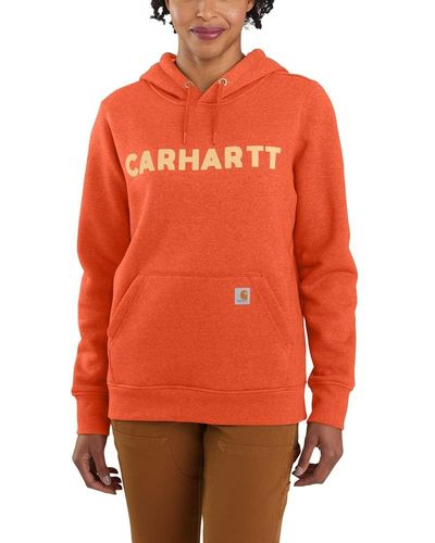 Carhartt Relaxed Fit Midweight Logo Graphic Sweatshirt - Orange