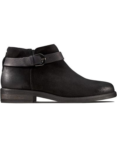 Clarks Demi Tone Womens Ankle Boots - Black