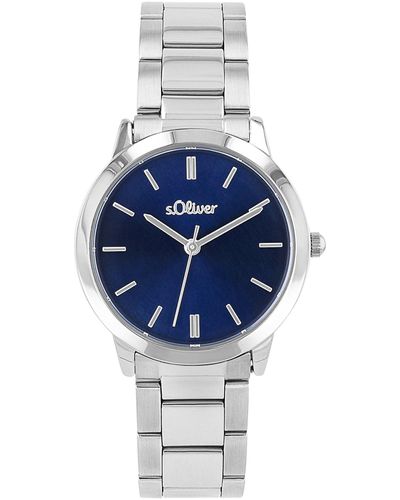 S.oliver Uhr Armbanduhr Edelstahl 2038378 - Blau