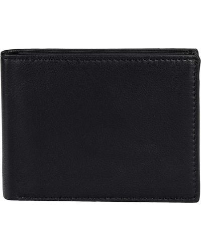 Esprit Leder Kartenetui Brieftasche Geldbörse Portemonnaie ohne Münzfach 087EA2V003-E001 - Schwarz
