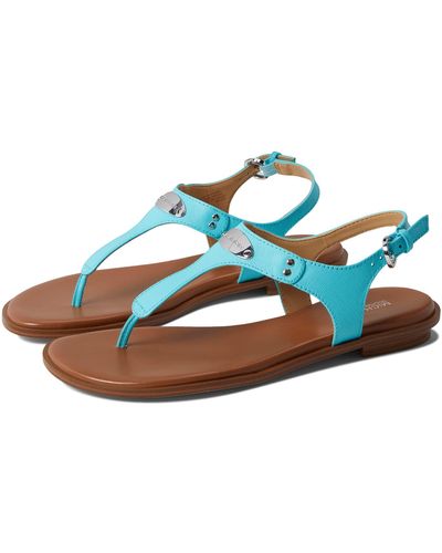 Michael Kors Mk Plate Flat Thong Sandals - Blue