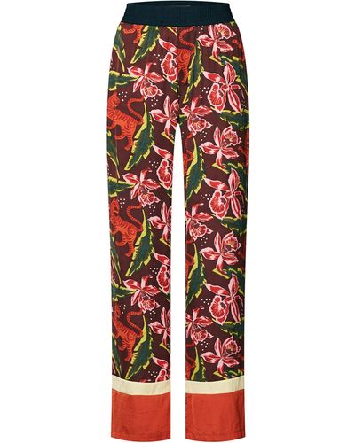 Scotch & Soda Pinted Pants with Colour Block Panels Pantaloni - Rosso
