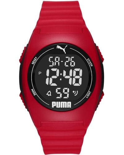 PUMA 4 Polyurethane Watch - Red