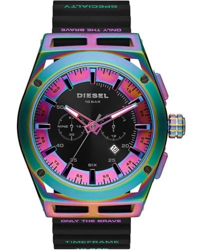 DIESEL Quarz-Chronograph Uhr mit Armband TIMEFRAME DZ4545 - Grau