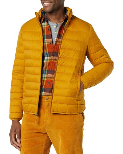 Amazon Essentials Packable Lightweight Water-resistant Puffer Jacket - Orange