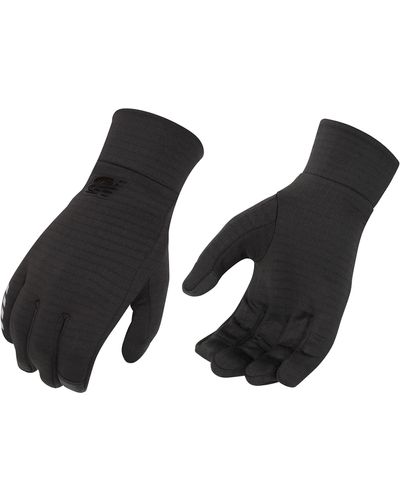 New Balance Cold Weather Midweight Onyx Grid Fleece Gloves - Black