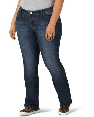 Wrangler Retro Sadie Low Rise Stretch Boot Cut Jeans - Blau
