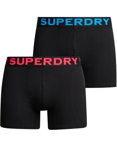Superdry Boxer Double Pack Boxershorts - Schwarz
