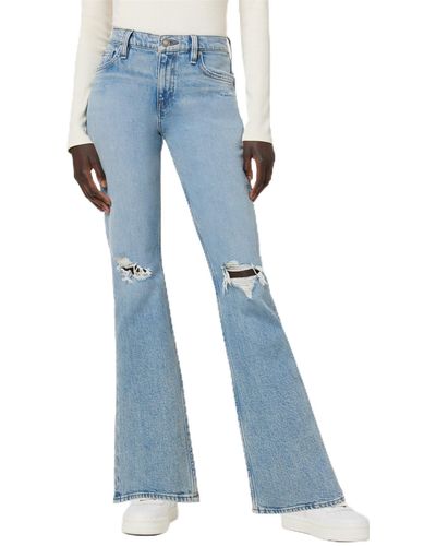 Hudson Jeans Farrah Mid-rise Barefoot Bootcut Jeans - Blue