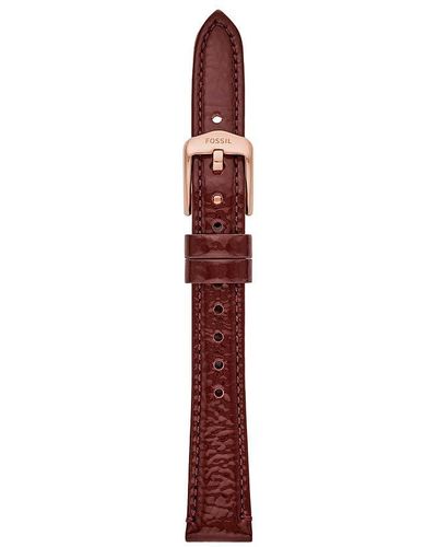 Fossil Watch Strap 14 Mm Mahogany Red Leather S141239