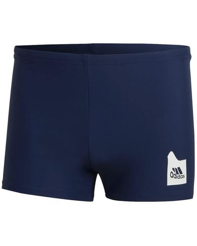 adidas SOLID Boxer Swimsuit - Blau