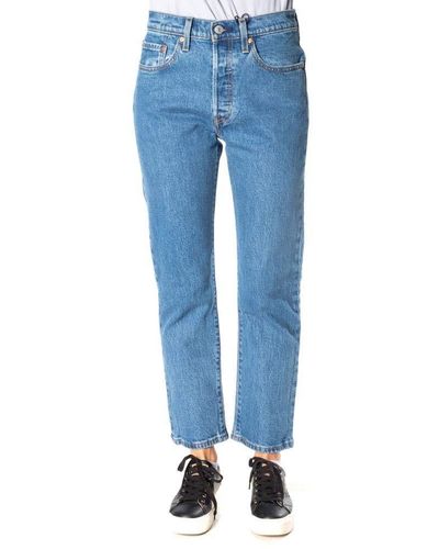 Levi's 501 Crop Jeans - Blau