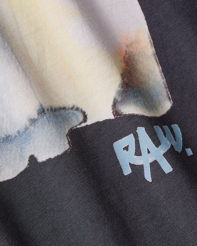 G-Star RAW Abstract Water Colour Print R T Wmn T-shirt - Blue
