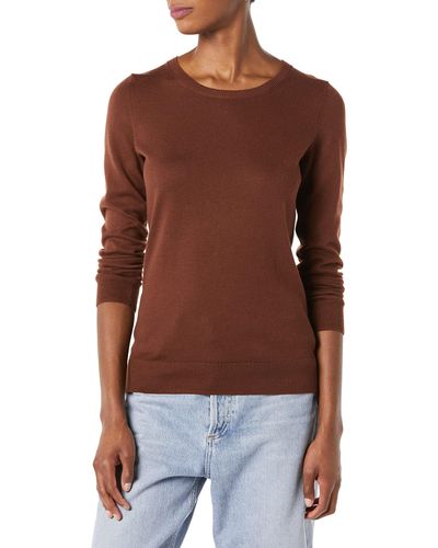 Amazon Essentials Long-sleeve Lightweight Crewneck Sweater - Brown