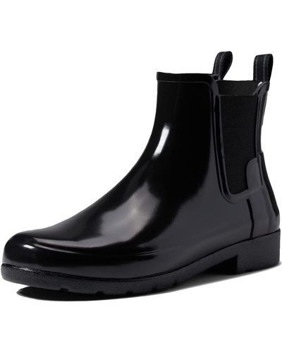 HUNTER Footwear Refined Chelsea Gloss Rain Boot - Black