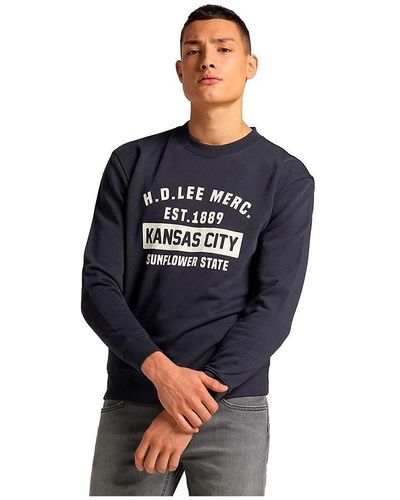 Lee Jeans S HD MERC Sweatshirts - Blau