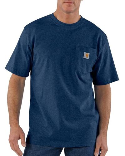 Carhartt T-Shirt K87 Pocket mit Brusttasche - Blau