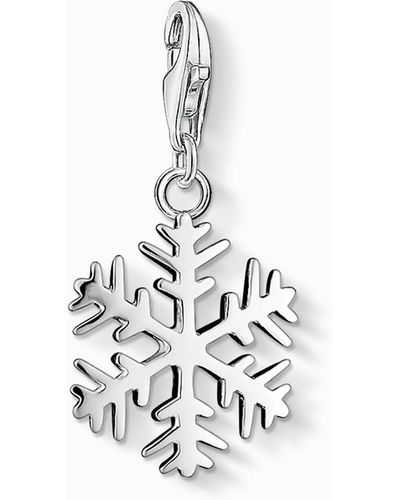 Thomas Sabo Charm-Anhänger Schneeflocke - Weiß