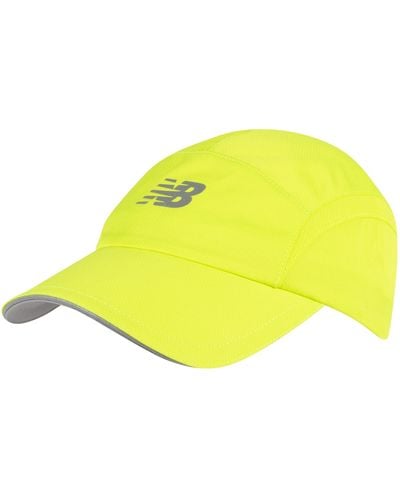 New Balance , , 5 Panel Performance Hat, Casual Everyday Wear Baseball Cap, One Size, Thirty Watt - Yellow