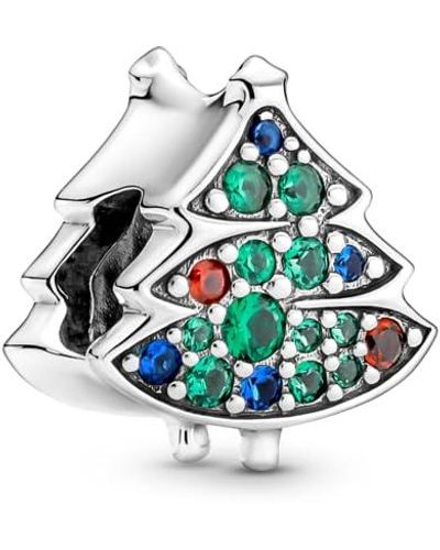 PANDORA Weihnachtsbaum Charm in Sterling-Silber mit Zirkonia - Mehrfarbig