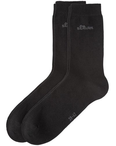 S.oliver Classic Socken 4er Pack - Schwarz